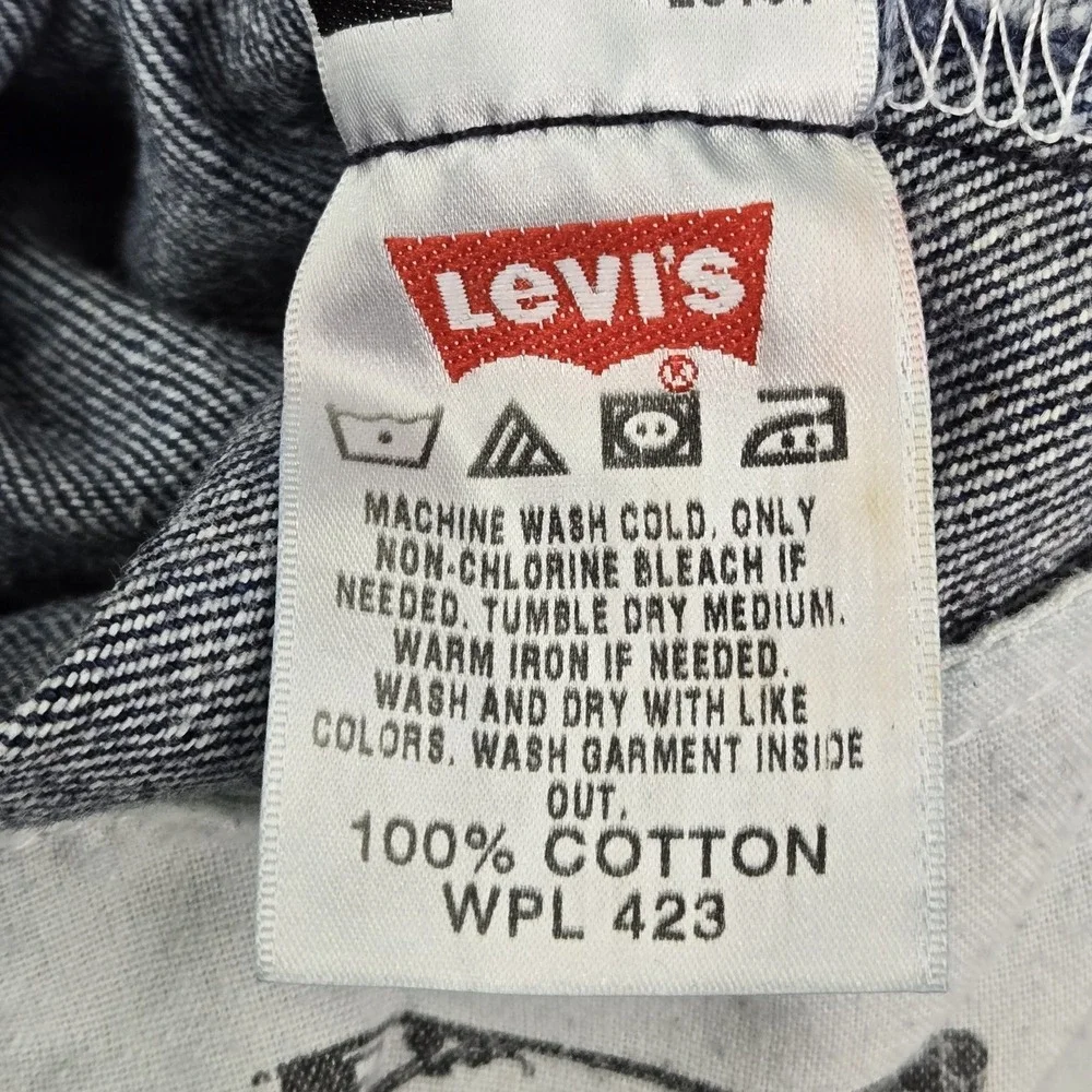 Levi's 501 Men Jeans 38X32 Blue Denim Original Fit Straight Leg Button Fly Y2K‎